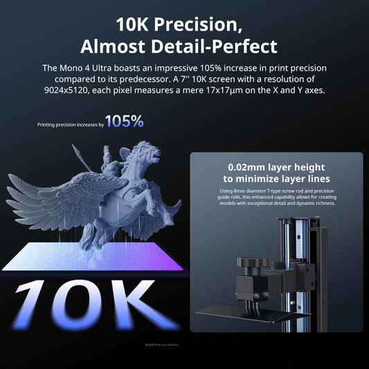 10K High Precision UV Resin 3D Printing