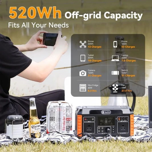 560W, 11 Outputs For Multiple Use Solar Generator