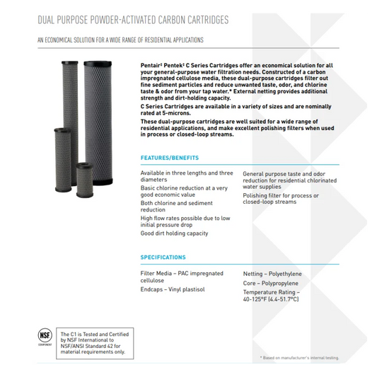 Activated Carbon Impregnated Cellulose Water Filter